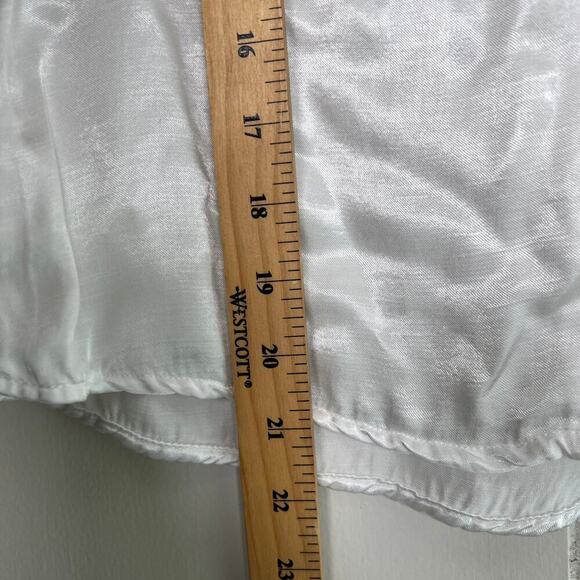 Bella Dahl Sleeveless Satin White Notch Collar Button Down S - Picture 5 of 9